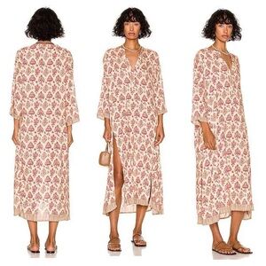 New Natalie Martin Isobel Dress In Pink Vintage Flowers Cream size M C7